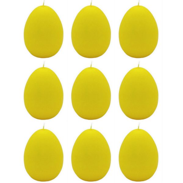 10 Stück Bolsius Eierkerzen 90x70mm Ei Kerze groß Ostern Deko in Eiform (10er Pack)