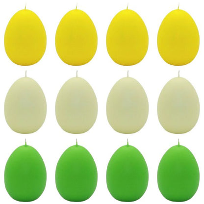 10 Stück Bolsius Eierkerzen 90x70mm Ei Kerze groß Ostern Deko in Eiform (10er Pack)