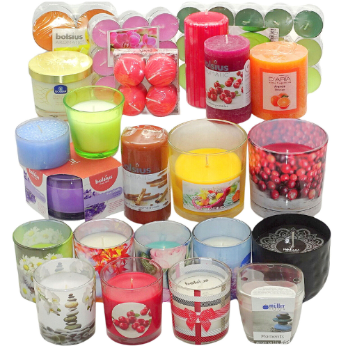 WiTaP™ - 8 kg Duft Kerzenset: Duftgläser Stumpenkerzen Teelichter - MIX Düfte gemischt