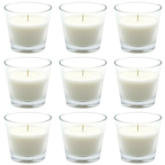 12 Stück Duftgläser 90x80mm Duftkerzen im Glas Kerzengläser konisch klar - Vanille