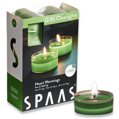 SPAAS Maxi-Teelichter 10h Clearlights Duftteelichter Acryl Cup Duftkerzen