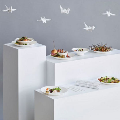200-tlg. Bio Salatschalen Teller Ø19cm Bagasse kompostierbar - weiß (20x10er)