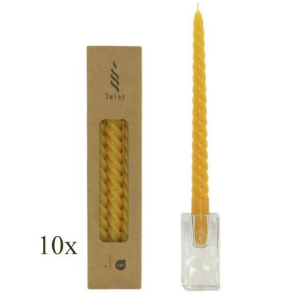 30 Stück Twist Spiralkerzen 25cm Spitzkerzen Renaissancekerzen gedreht (10 Pack x 3er)