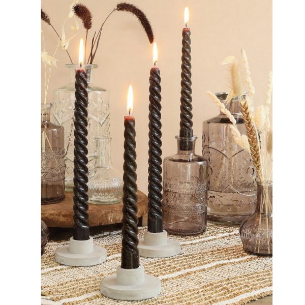 30 Stück Twist Spiralkerzen 25cm Spitzkerzen Renaissancekerzen gedreht (10 Pack x 3er)