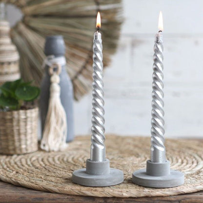 40 Stück Twist Spiralkerzen 19cm Spitzkerzen Renaissancekerzen gedreht (10 Pack x 4er)