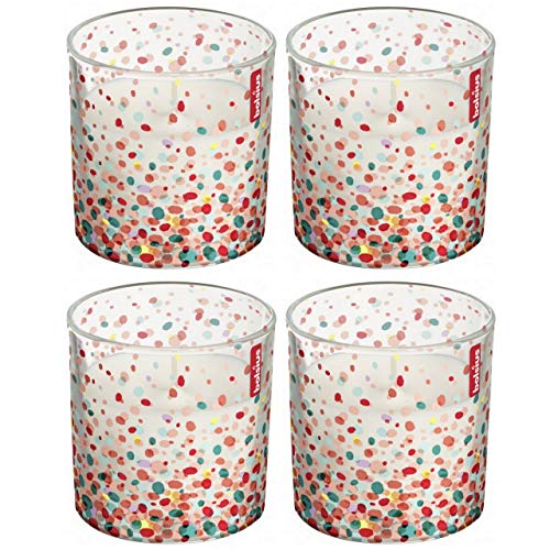 4er Set Bolsius Duftkerzen im Glas 100x100mm Kerzenglas Duftglas - Konfetti Mix