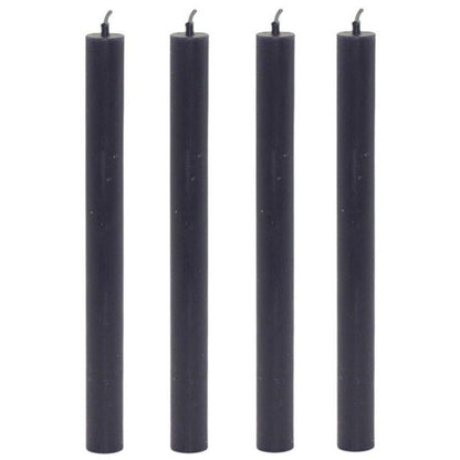 30 Stück Rustik Stabkerzen 240x22mm Tafelkerzen durchgefärbt - Anthrazit (2x15er)