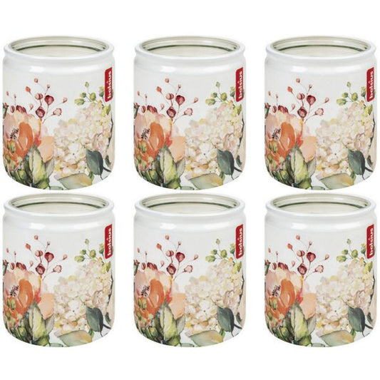 6 Stück Bolsius Duftgläser 82x68mm Duftkerzen im Glas Kerzenglas weiß - Rosen