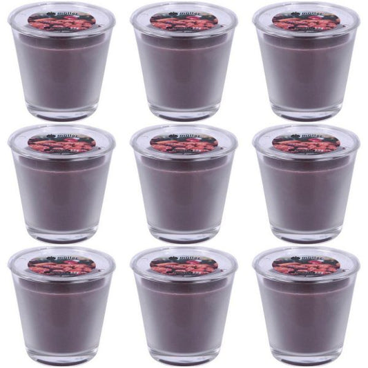 12 Stück Müller Duftgläser 75x75mm Duftkerzen im Glas Kerzengläser - gebrannte Mandel