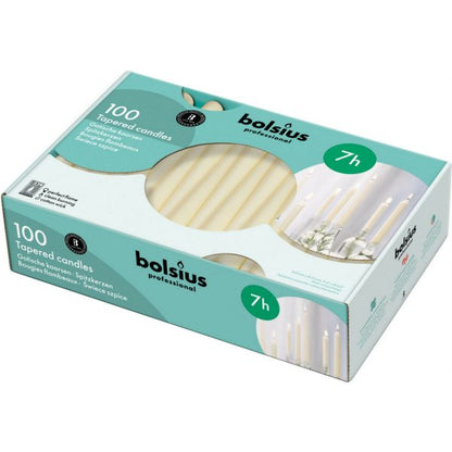 100 Stück Bolsius Professional Spitzkerzen 240x23mm Tafelkerzen Leuchterkerzen (100er Pack)