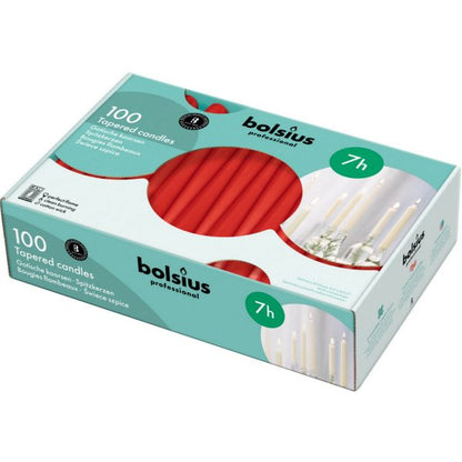 100 Stück Bolsius Professional Spitzkerzen 240x23mm Tafelkerzen Leuchterkerzen (100er Pack)