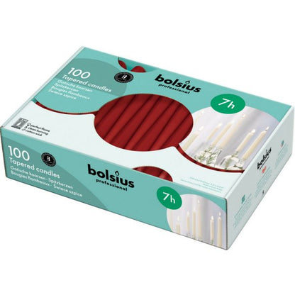 100 Stück Bolsius Professional Spitzkerzen 240x23mm Tafelkerzen Leuchterkerzen (100er Pack)