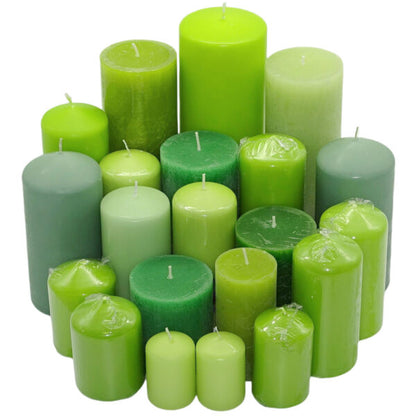 WiTaP™ - 6 kg Stumpenkerzen gemischt nach Farben - glatt