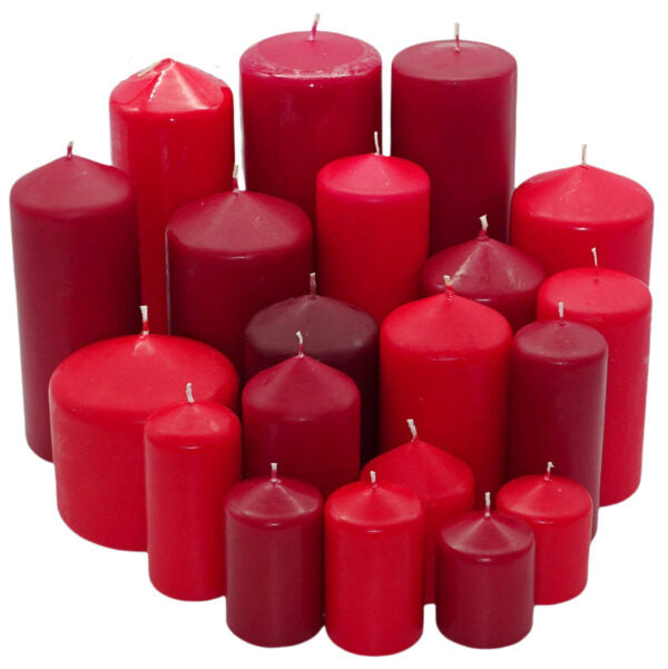 WiTaP™ - 6 kg Stumpenkerzen gemischt nach Farben - glatt