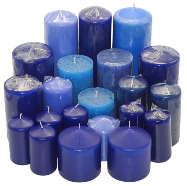 WiTaP™ - 6 kg Stumpenkerzen gemischt nach Farben - glatt