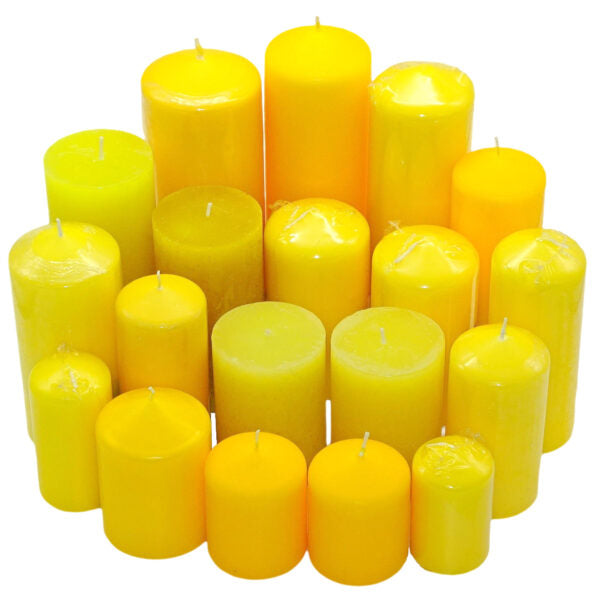WiTaP™ - 6 kg Stumpenkerzen gemischt nach Farben - glatt