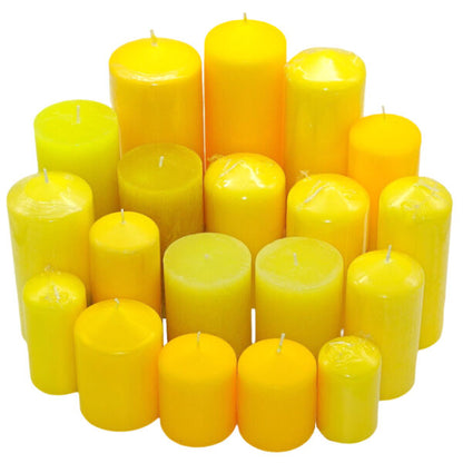 WiTaP™ - 6 kg Stumpenkerzen gemischt nach Farben - glatt