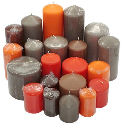 WiTaP™ - 6 kg Stumpenkerzen gemischt nach Farben - glatt