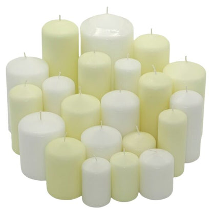 WiTaP™ - 6 kg Stumpenkerzen gemischt nach Farben - glatt