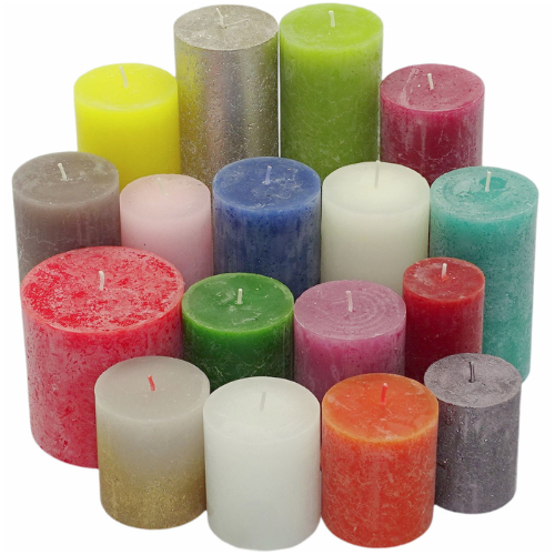 WiTaP™ - 6 kg Rustik Stumpenkerzen – Mix bunt gemischt 1. Wahl