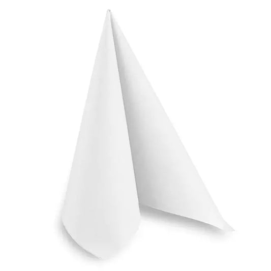 240 Stück Premium Airlaid Servietten 33x33cm 1/4 Falz stoffähnlich - weiß (12x20er)