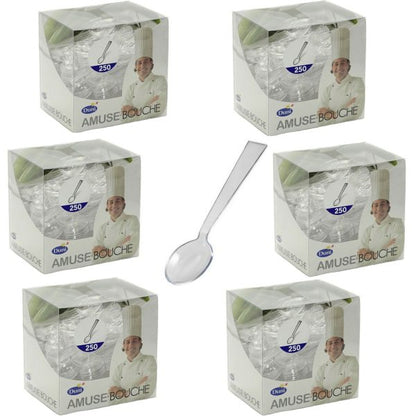 1500-tlg. Amuse-Bouche Mini Löffel 95mm Fingerfood PS (6x250er) klar