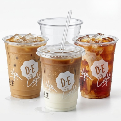 960 Stück Bio Plastikbecher 0,3L Ausschankbecher Trinkbecher Eiskaffee - klar (16x60)