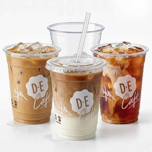 960 Stück Bio Plastikbecher 0,3L Ausschankbecher Trinkbecher Eiskaffee - klar (16x60)