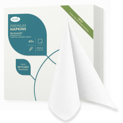 Bio Dunisoft Servietten 40x40cm Stoffoptik B-Ware - Cremeweiß