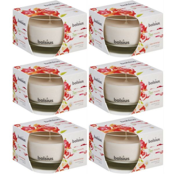 6er Set Bolsius True Scents Duftgläser 90x63mm Duftkerzen im Glas Kerzenglas
