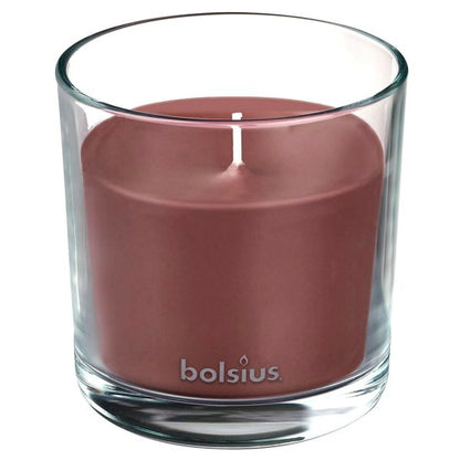 4er Set Bolsius True Scents Duftgläser 95x95mm Duftkerzen Kerzenglas Groß - Oud Wood