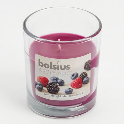 10er Set Bolsius Duftgläser 80x72mm Duftkerzen Kerzengläser - Berry Delight