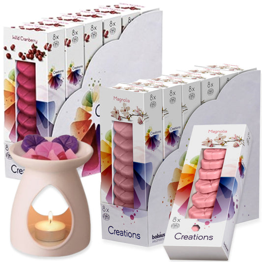 48-tlg. Bolsius Creations Schmelzblüten Duftblüten Wax Melts (6x8er)