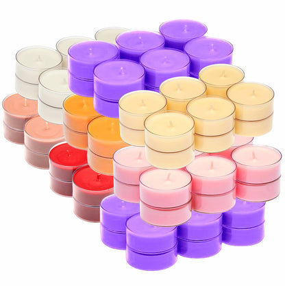 120 Stück Bolsius Maxi Duft-Teelichter 8h Acryl Cup Maxilichte - Mix Düfte & Farben