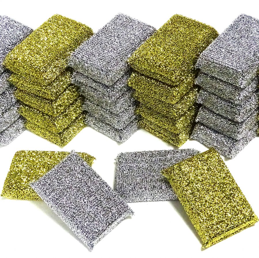 20 Stück Lurex Topfreiniger 115x75x30mm Pfannenkratzer Glänzerkissen