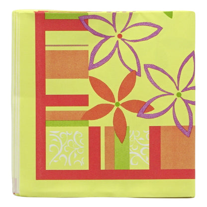 20 Stück Premium Mitteldecken 84x84cm Tischdecken stoffähnlich Tischtuch - Blumen bunt (10x2er)