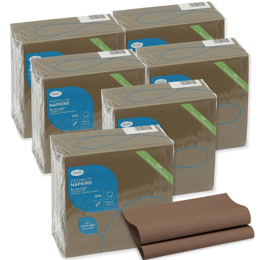 Bio Dunisoft Servietten 40x40cm stoffähnlich Chestnut - braun