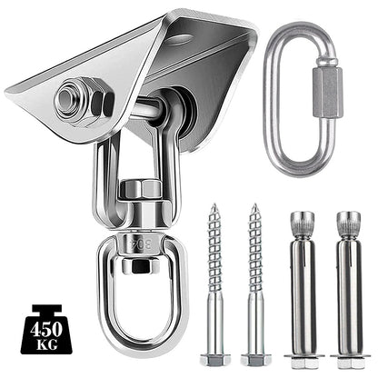 Deckenhaken Halterung Set 360° Drehbar Deckenhalterung Hängesessel 450kg Schwerlast