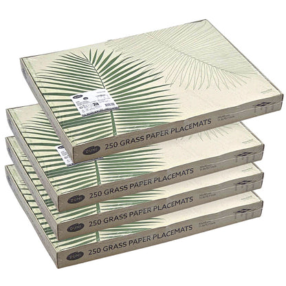 1.000 Stück Duni Tischsets aus Graspapier 30×40cm Platzsets - Leaf (4 × 250er)