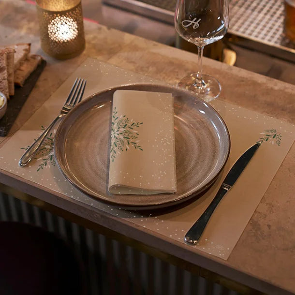 500 Stück Dunicel Tischsets 40x30cm Platzset Weihnachten Natural-Charm braun (5x100er)