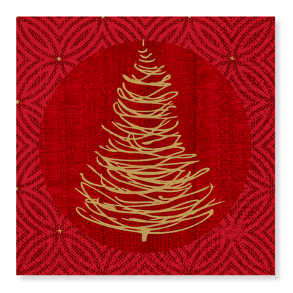 1.000 Stück Duni Cocktail Servietten 24x24cm Papier Weihnachten ELEGANT TREES (20x50er)