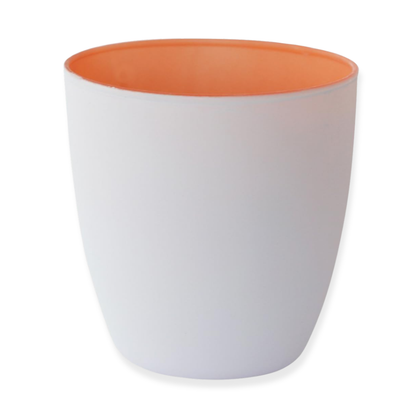 6er Set Duni Kerzenhalter Poppie 85x90mm Teelichthalter Kerzenglas Weiß-Mandarin