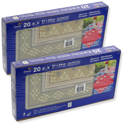 Dunicel Mitteldecken 84x84cm Einweg Tischdecken Winter Charme braun-creme