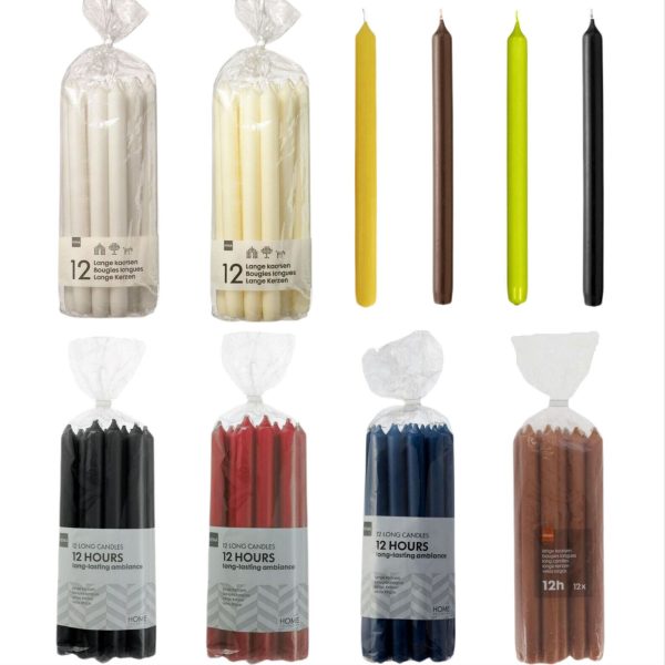 12 Stück Hema Stabkerzen 290x22mm Kronenkerzen Dinnerkerze (12er Pack)