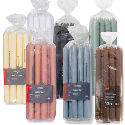 12 Stück Hema Stabkerzen 290x22mm Kronenkerzen Dinnerkerze (12er Pack)