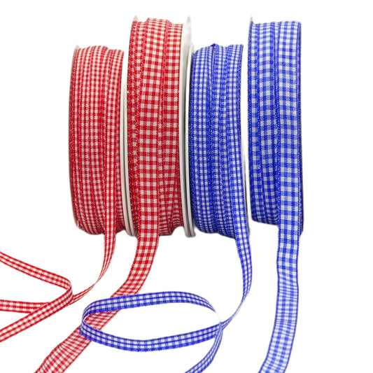 50 Meter Karoband Schleifenband 6mm/10mm breit Vichy
