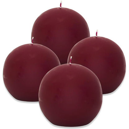 4er Set XXL Kugelkerzen Ø 145 mm Ballkerzen Dekokerzen B-Ware - glatt
