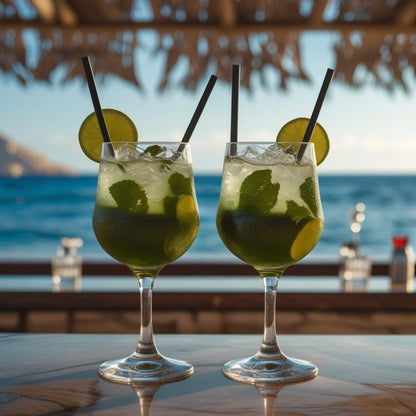 1.000 Stück Cocktail Mehrweg Trinkhalme Plastik 150x8mm Strohhalme + Bürste wiederverwendbar (4x250er)