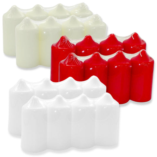 20 Stück Bolsius Spitzkopf Stumpenkerzen 118x56mm Blockkerzen - glatt (5 Pack x 4er)