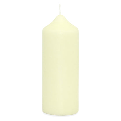 12 Stück Wenzel Stumpenkerzen 160x60mm Kaminkerzen Spitzkopf Kerze glatt - Elfenbein
